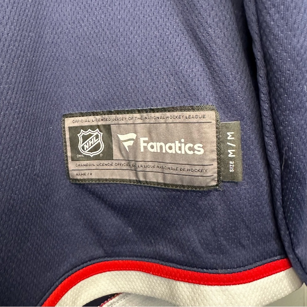 Fanatics Columbus Blue Jackets Navy Red White NHL Jersey - Picture 7 of 7
